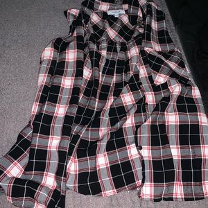 🛍Sleeveless plaid shirt